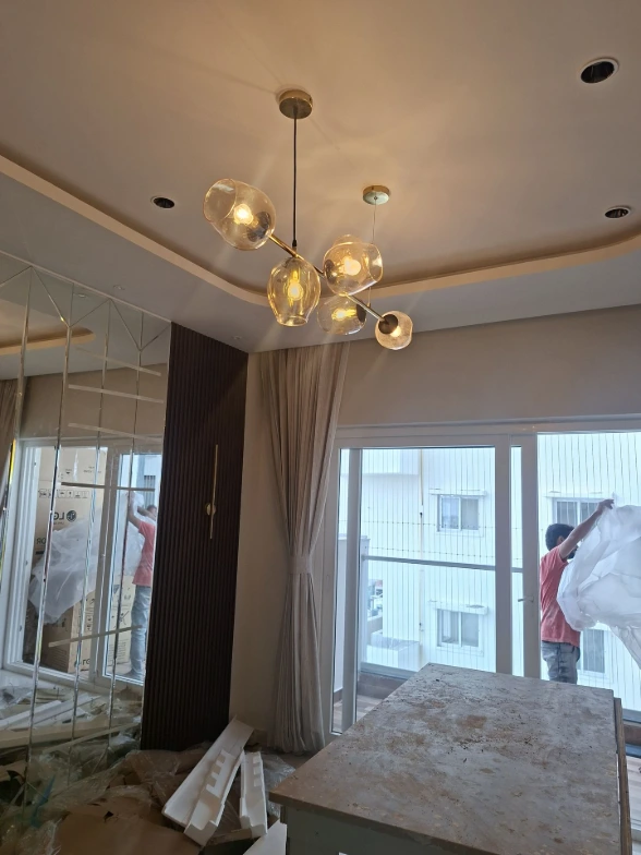 New home interior work happening